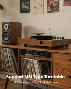 Donner MAMP2 phono-in for connecting a turntable and vinyl playback.