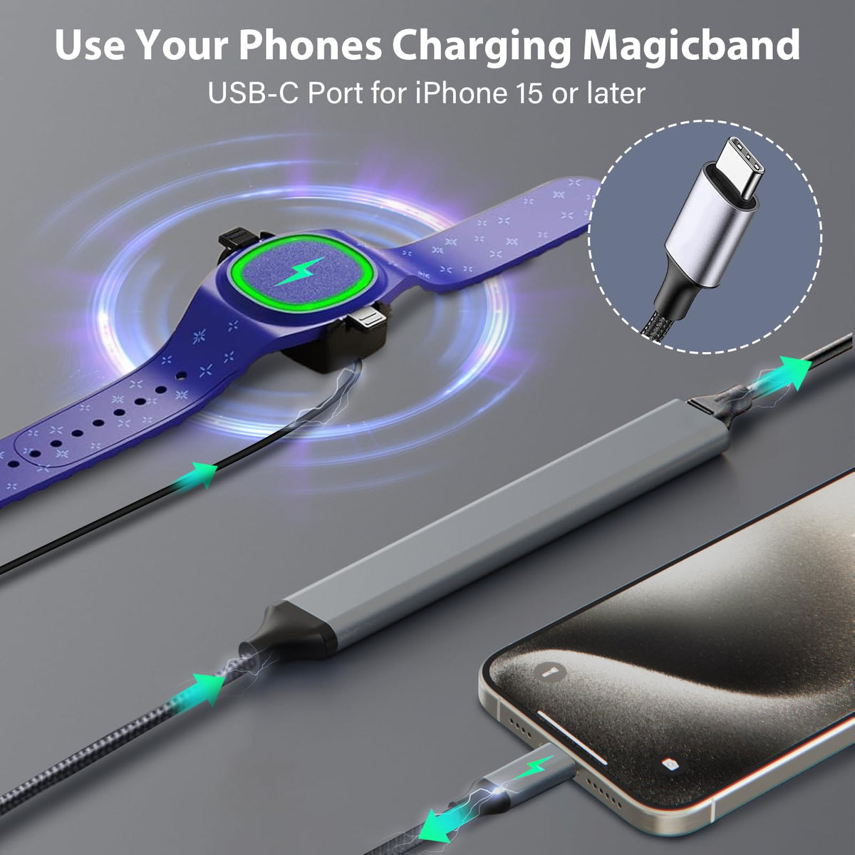 DoohowCase USB-C port on the go powers MagicBand while traveling