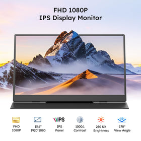 Dopesplay 1080p IPS display delivers crisp visuals for work and entertainment.