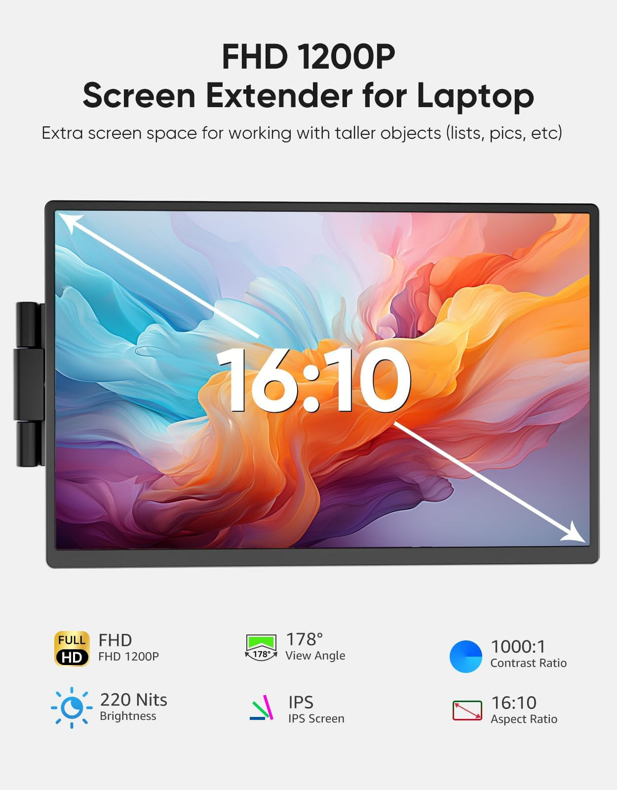 Dopesplay dual-screen on-the-go use boosts productivity with a portable second display.