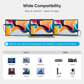 Dopesplay FHD IPS 1920x1200 display provides sharp, clear images for on-screen work.