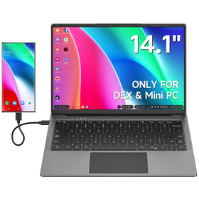 Dopesplay Lapdock 14-inch front view with keyboard for on-the-go productivity