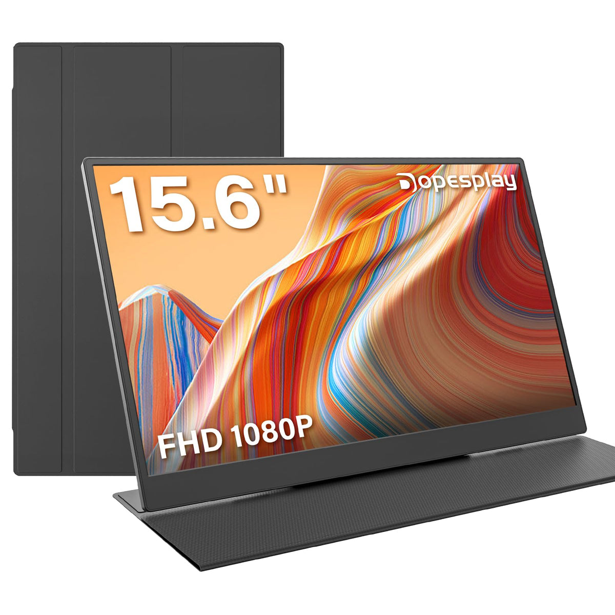 Dopesplay leather protective case protects the portable monitor during travel.