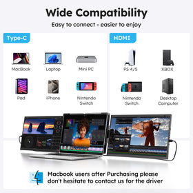 Dopesplay plug-and-play setup highlights quick dual-screen activation.