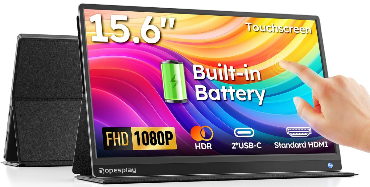 Dopesplay portable monitor hero shot with vivid 1080p display for productivity