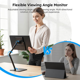 Dopesplay portable monitor with protective case included for travel protection.