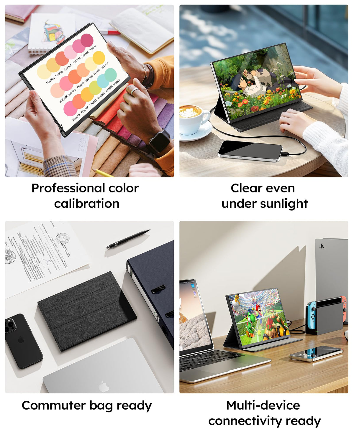 Dopesplay monitor with VESA 75mm mount offers flexible installation.