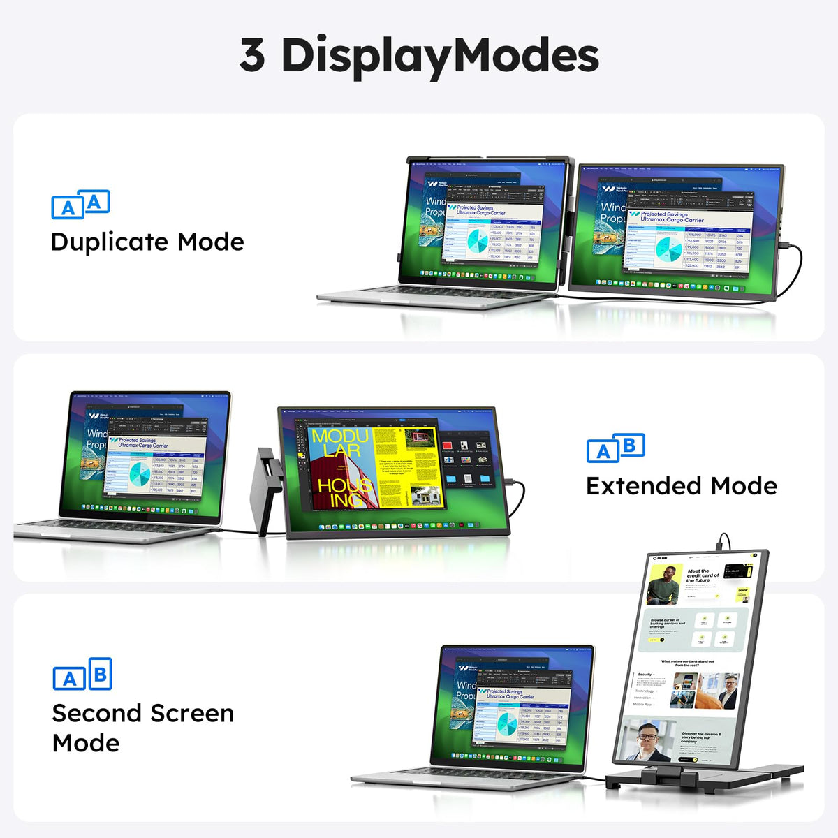Dopesplay portable design fits easily into a travel backpack for on-the-go productivity.