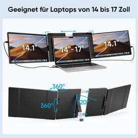 Dopesplay travel-friendly workspace for on-the-go multitasking.
