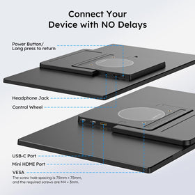 Dopesplay USB-C and Mini HDMI ports enable plug-and-play connectivity.