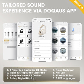 DOQAUS headset supports clearer calls with noise-reducing microphone