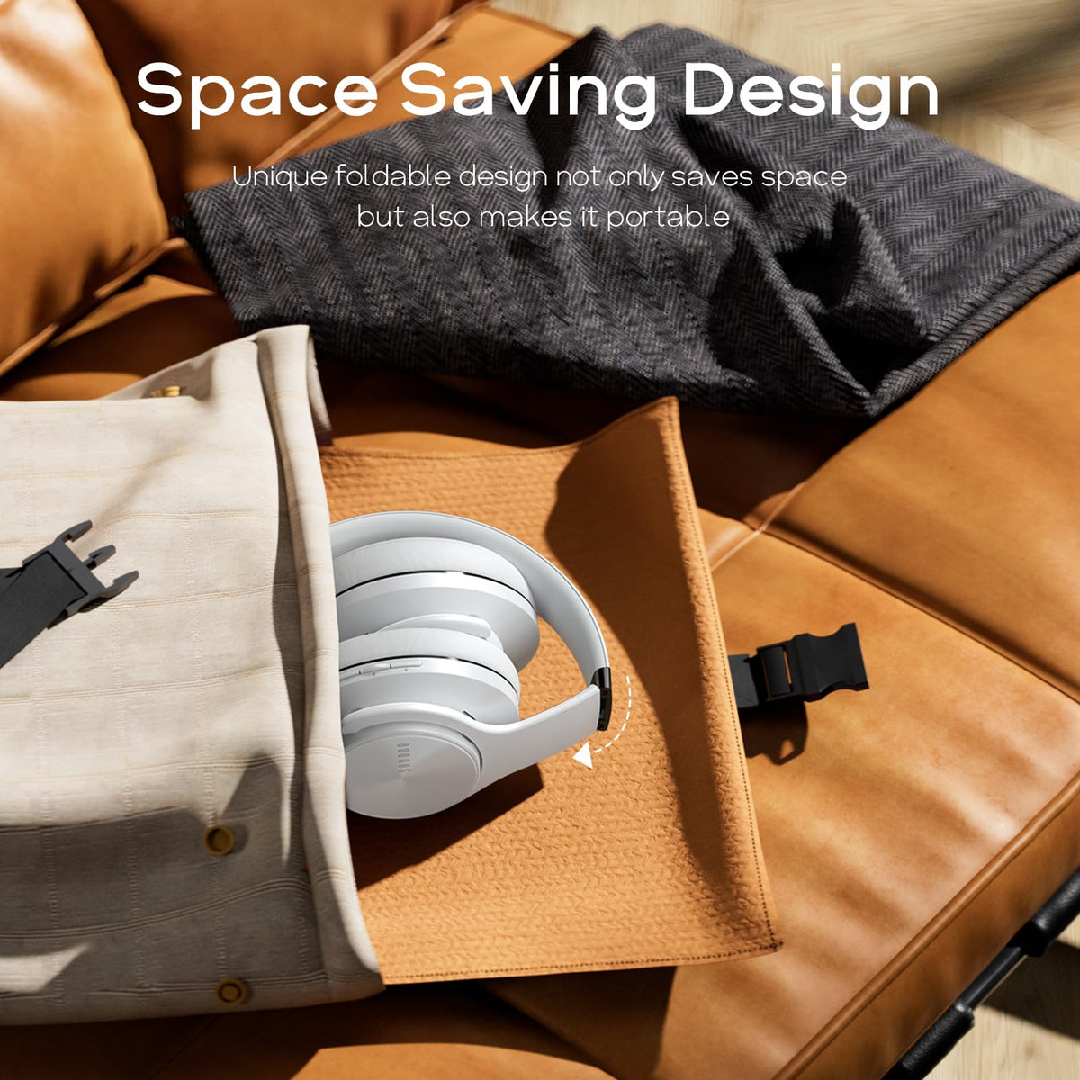 DOQAUS 3.5mm cable and USB port showing wired fallback and fast charge benefit