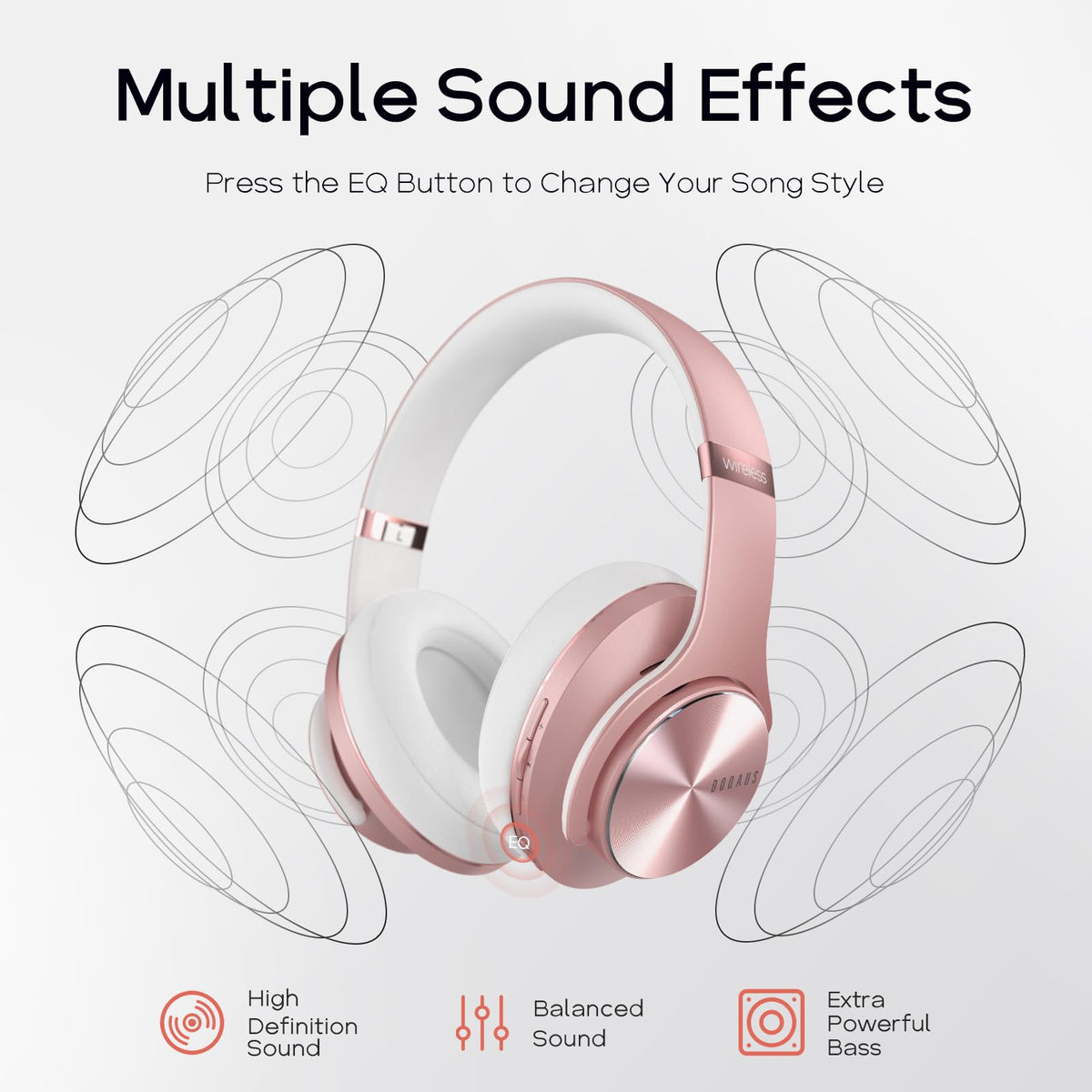 DOQAUS 40mm-drivers-hi-fi-audio deliver rich, detailed sound.