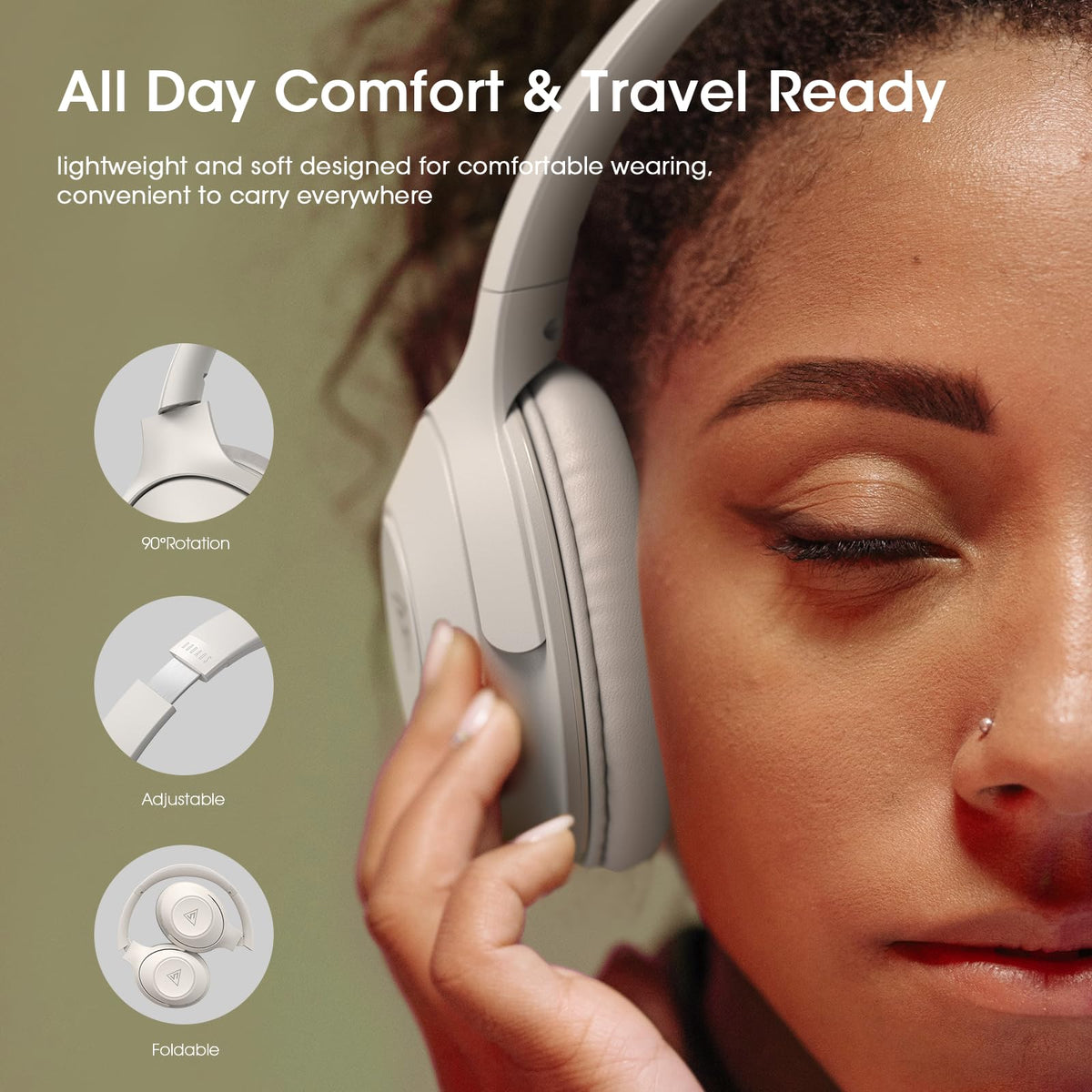 DOQAUS Bluetooth 5.3 with ENC mic ensures clear calls in busy environments.