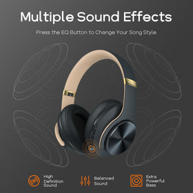 DOQAUS folded headphones illustrating portable carry and space-saving travel benefit