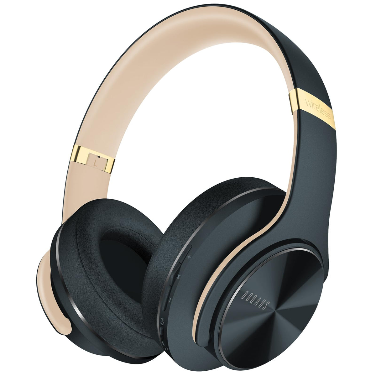 DOQAUS front view showing sleek foldable design and benefit of compact portability