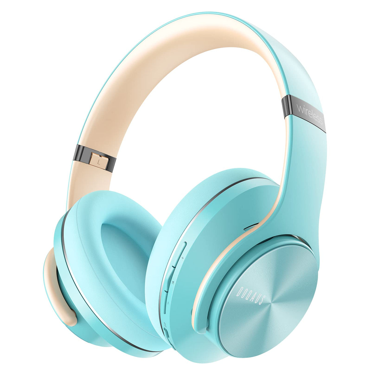 DOQAUS front view showing sleek headset design and durable build benefit