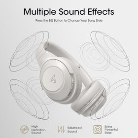 DOQAUS headphones display 70-hour battery, ideal for long flights and daily use.