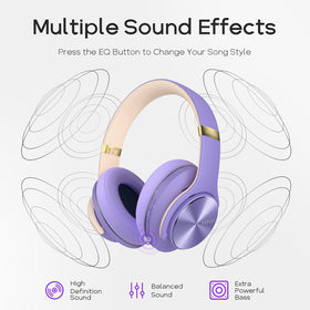 DOQAUS headphones offer up to 90-hour playtime for extended journeys.