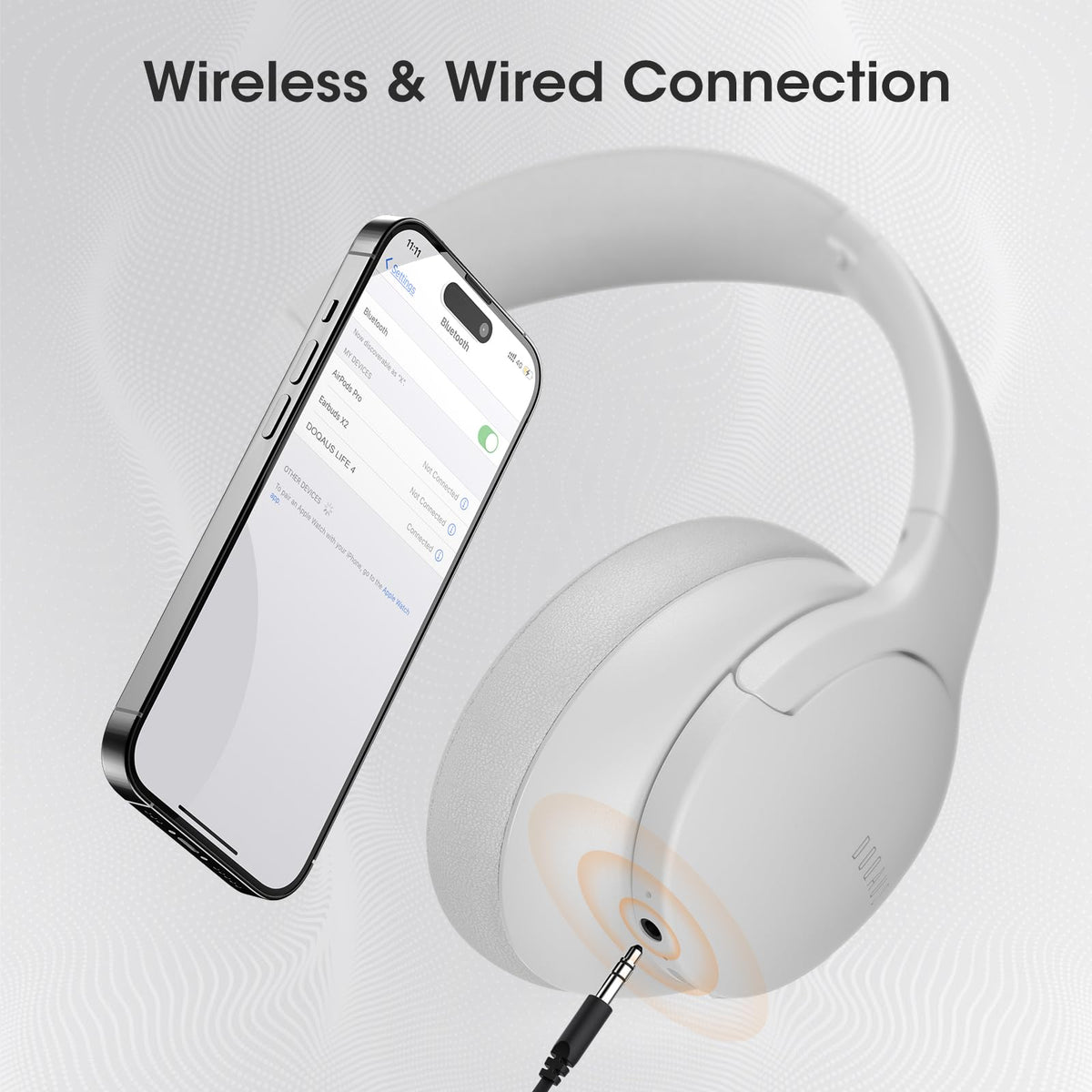 DOQAUS headphones dual-device connectivity for multitasking