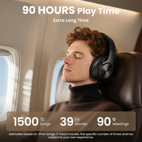 DOQAUS folded headphones packed compactly for easy travel and storage
