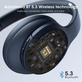 DOQAUS headphones folded for travel, saving space and weight