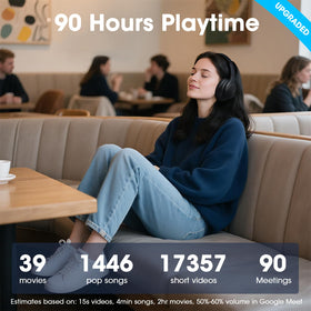 DOQAUS over-ear headphones app-controlled 9 EQ modes for tailored sound
