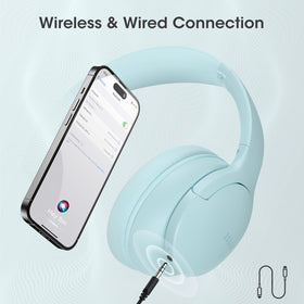 DOQAUS over-ear headphones Bluetooth 5.3 for stable wireless