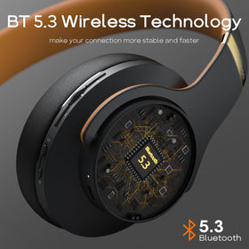 DOQAUS over-ear headphones ENC mic for crystal-clear calls in noisy environments.