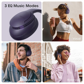 DOQAUS over-ear headphones hd-mic for clear calls in busy spaces