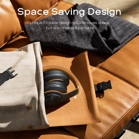 DOQAUS over-ear headphones soft earpads for comfortable all-day wear.