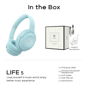 DOQAUS wired mode with 3.5 mm cable for uninterrupted listening