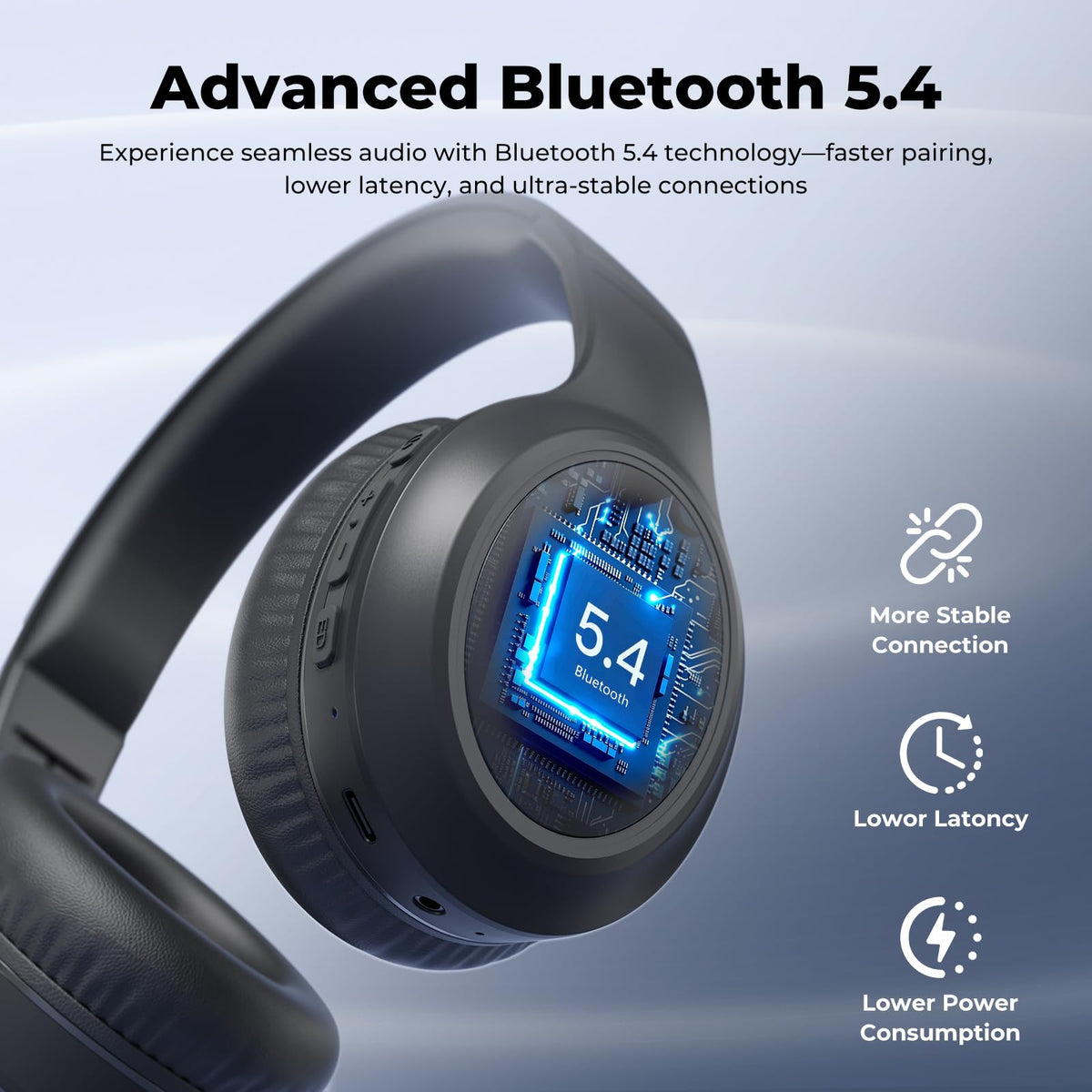 DOREAMO 40mm drivers deliver Hi-Fi stereo sound with crisp highs.