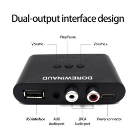 DOREWINAUD 3.5mm and RCA outputs detail for broad speaker compatibility