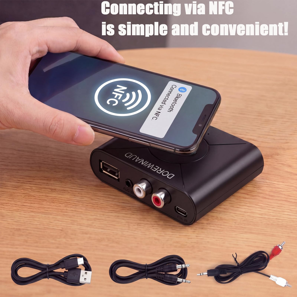 DOREWINAUD NFC area close-up for instant one-touch pairing advantage