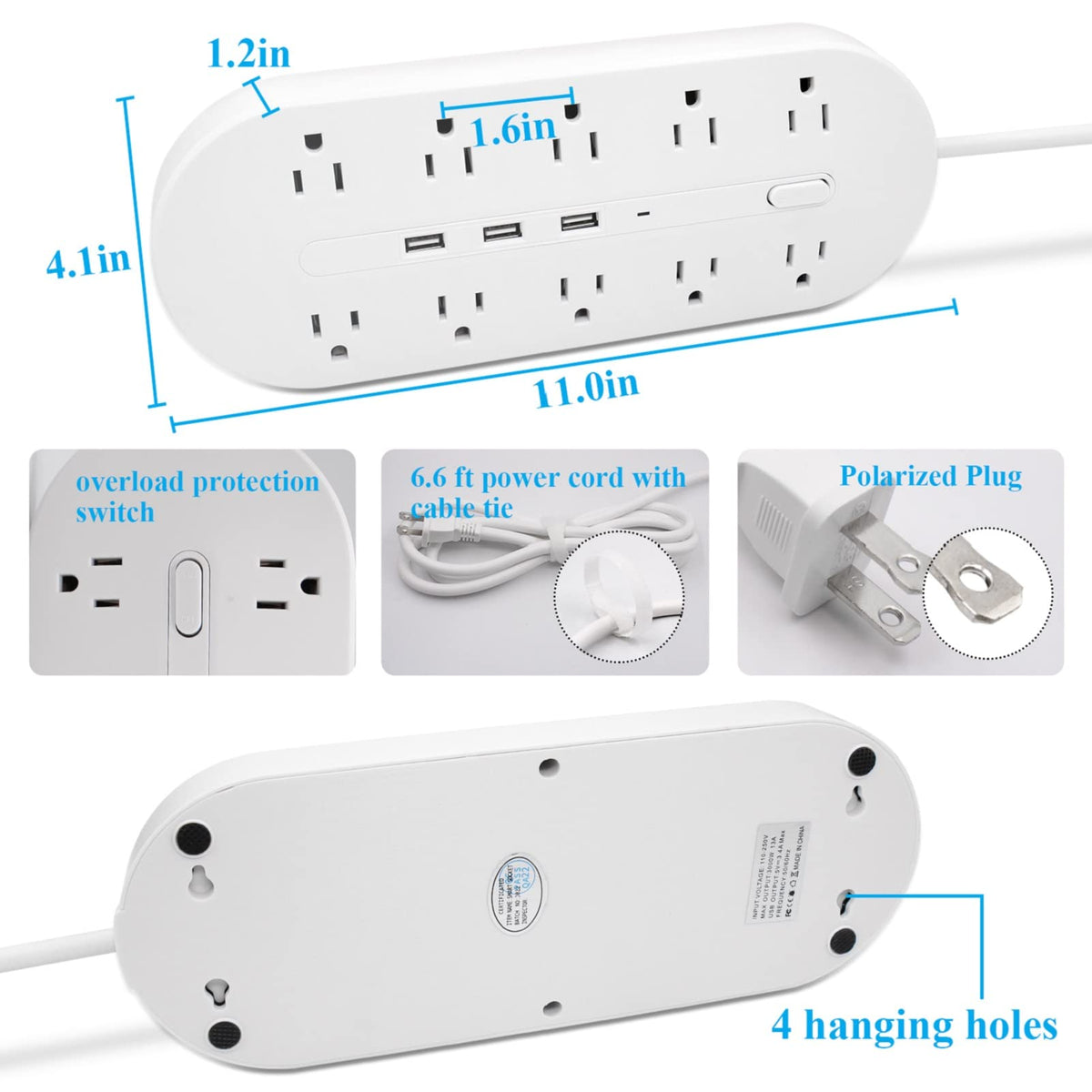 Dorggi back panel with four mounting holes for secure mounting and stability.