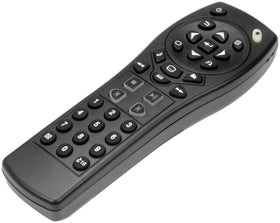 Dorman DVD remote control front view, direct replacement for compatible GM models.