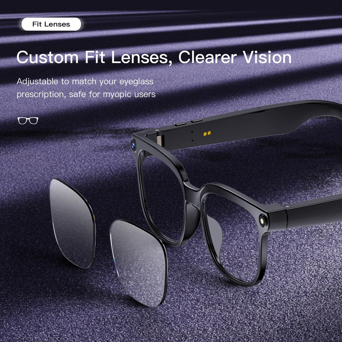 Dormiro camera glasses voice control for hands-free music and calls