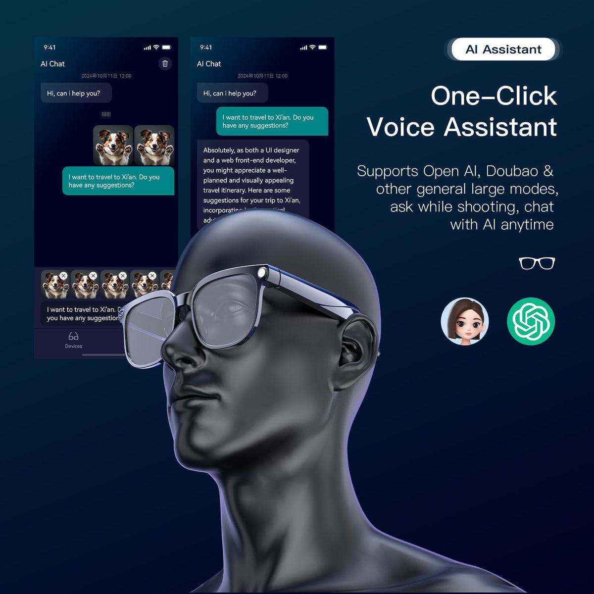 Dormiro glasses offer Wi-Fi and Bluetooth for instant transfers and streaming