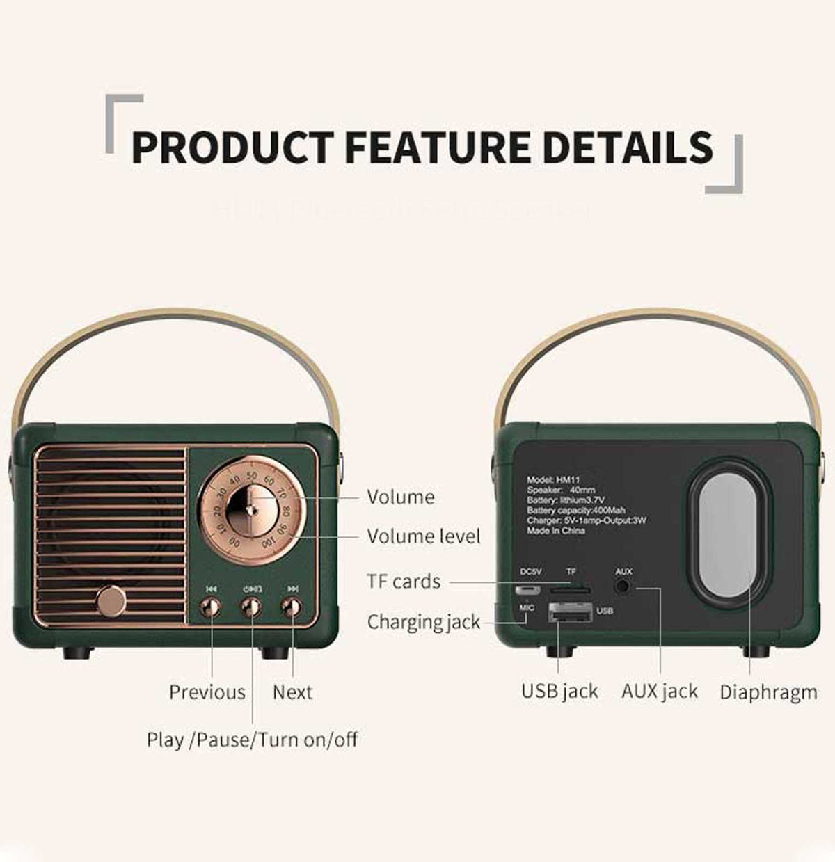 Dosmix compact speaker for office—tight workspace with warm audio.