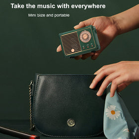 Dosmix green Bluetooth speaker outdoor porch—portable sound for outdoor moments.