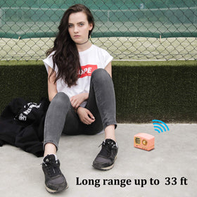 Dosmix pink speaker with built-in mic for hands-free calls