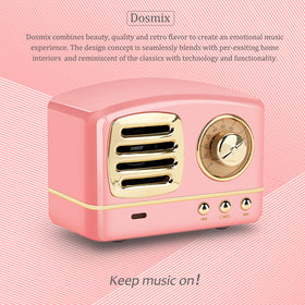 Dosmix pink speaker side controls showing easy access buttons