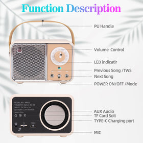 Dosmix bass-enhanced grill close-up demonstrates rich sound character in a compact package
