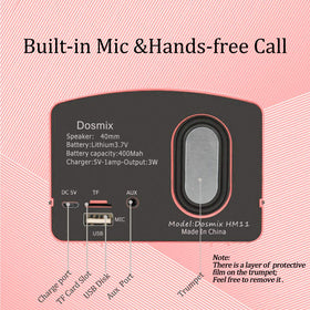 Dosmix retro-design pink speaker close-up highlighting vintage vibe