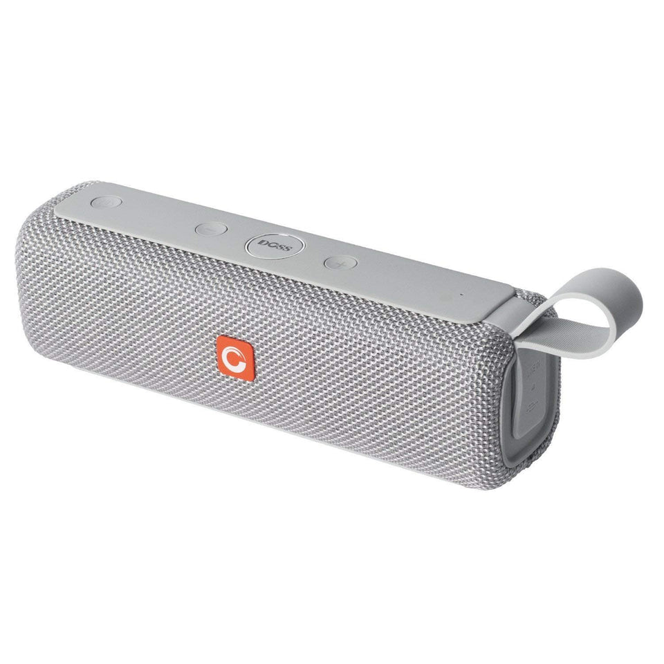 DOSS E-go II front view showing speakers and brand for clear audio benefit