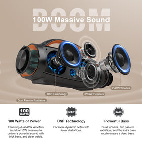 DOSS Extreme Boom+ beat-synced LED lights set the party mood