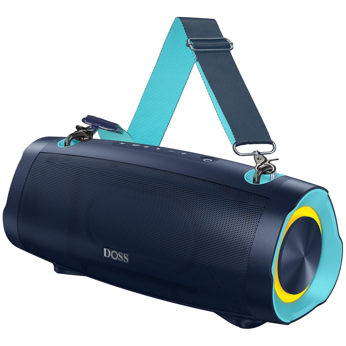 DOSS Extreme Boom Pro D100 front view showing bold outdoor-ready design.