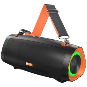 DOSS Extreme Boom Pro D100 front view highlights bold 70W sound for outdoor listening