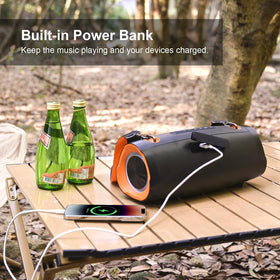 DOSS Extreme Boom Pro D100 built-in power bank enables device charging